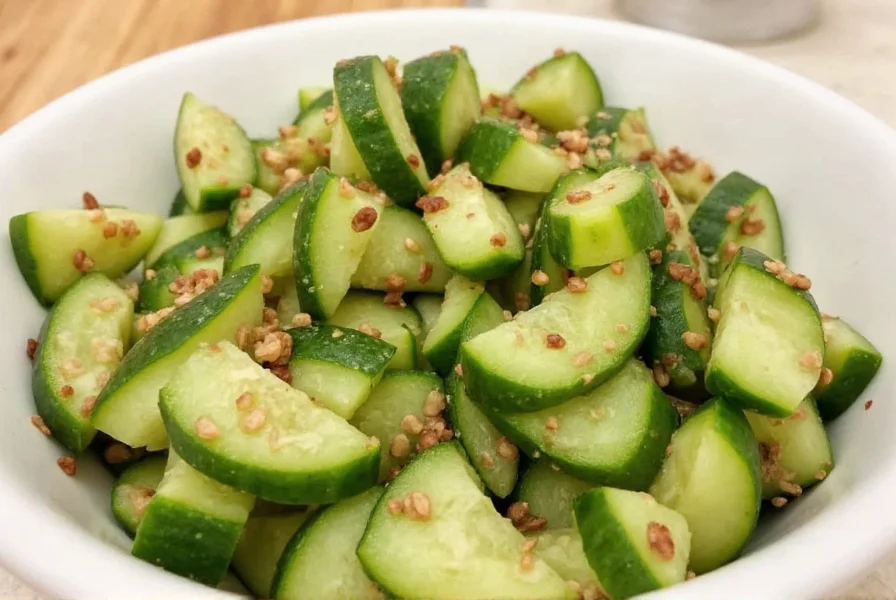 Cucumber Banchan in Rice Bowl