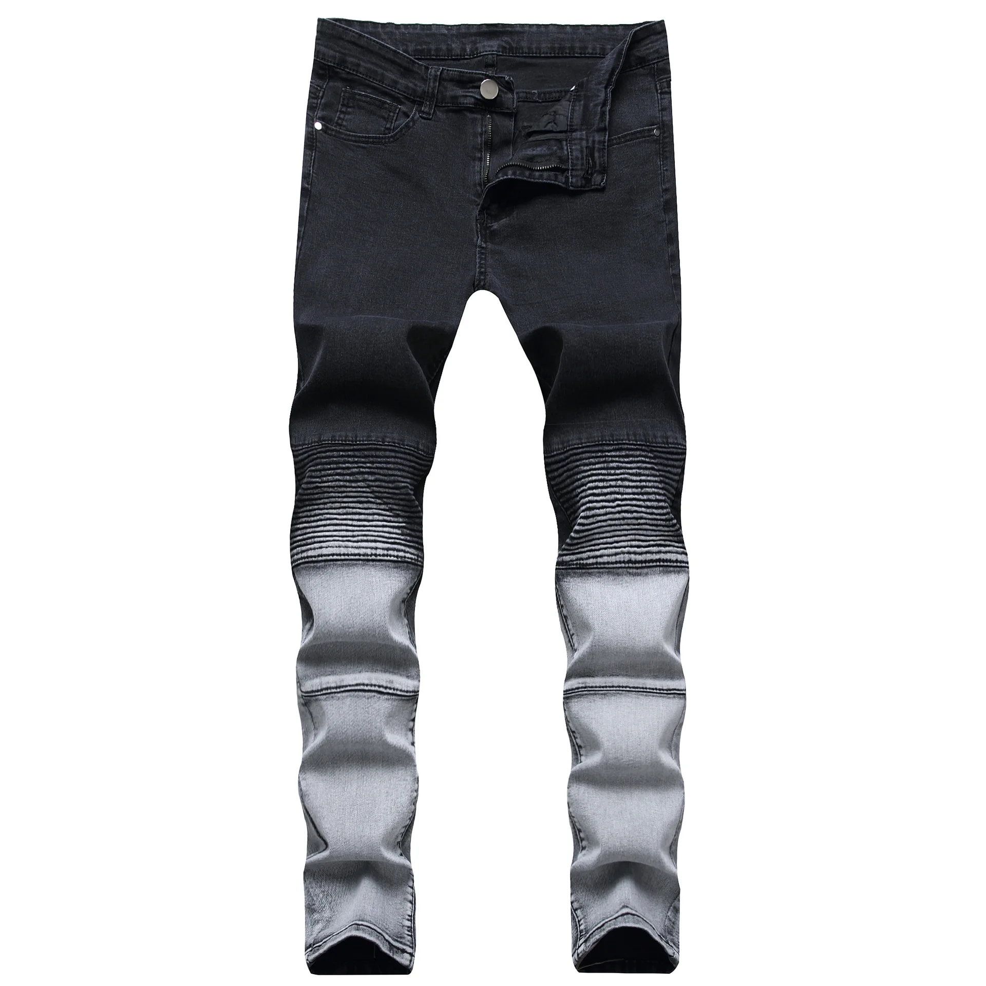 

Free Shipping Factory Hot Sale High Quality Ripped Fashionable Skinny Motorcycle Jeans For Men Plus Size Jeans Men Cutter Jeans
