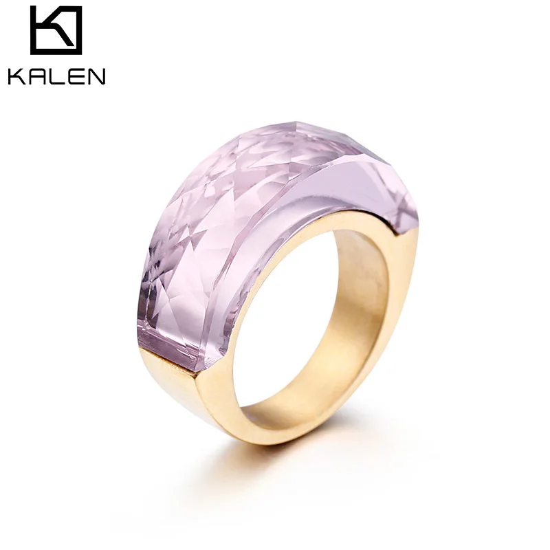 

Fashion 18k Vacuum Plating Gold Rings Love Rings Jewelry Women Wedding Finger Ring For Woman, Customized