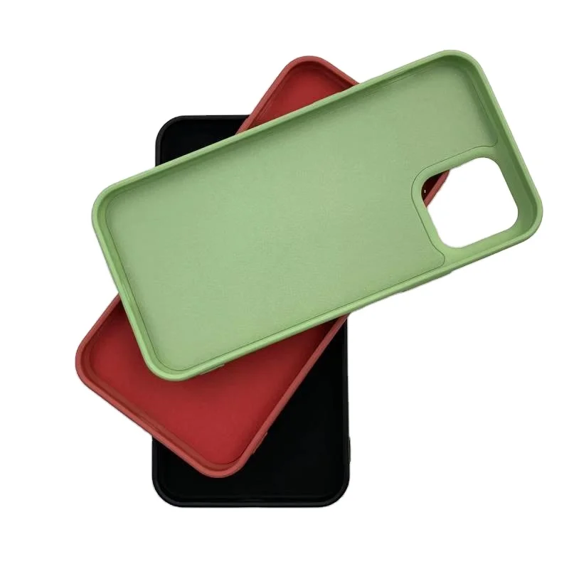 

Wholesale Silicone TPU Case Soft Microfiber Cloth Lining Cushion for iPhone 12 11 Pro Pro Max Back Cover Phone Cases