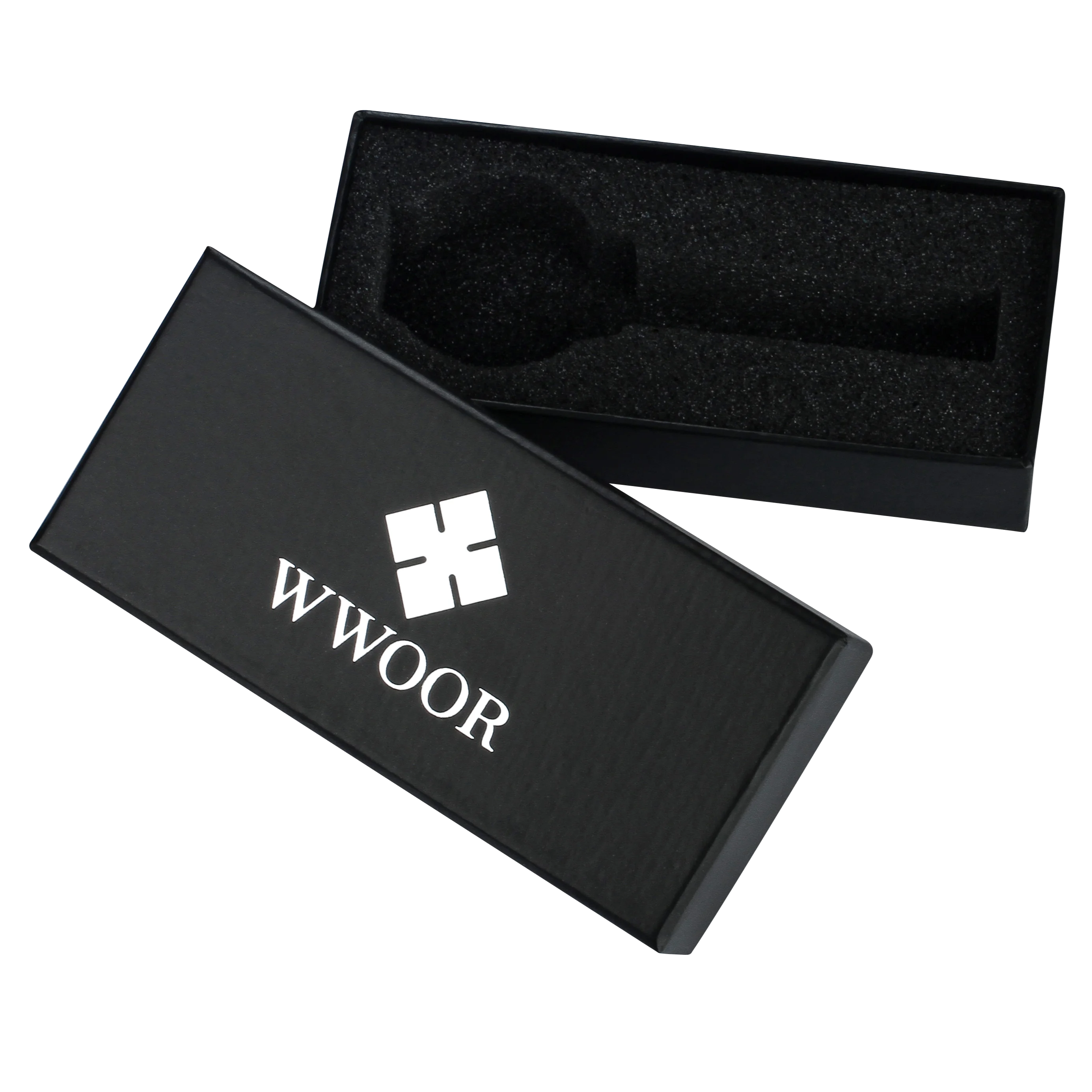 

WWOOR Foreign Trade Box Simple Black Gift Brand Box Exquisite Packing wrist watch Box