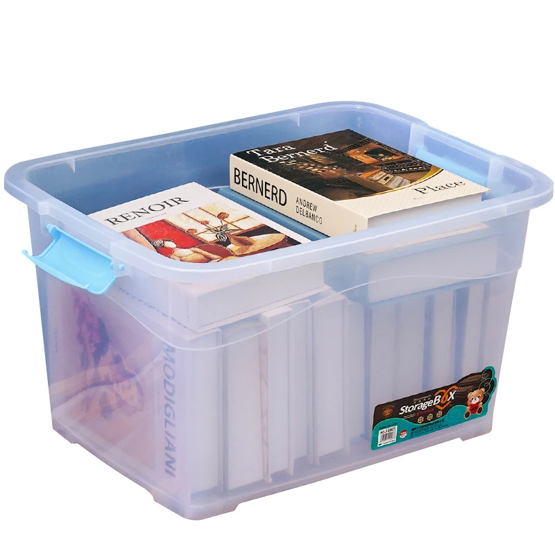 

Durable large capacity high quality baby toys clothing food with lid and wheel transparent 5L pp storage box