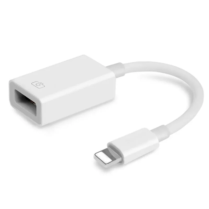 

Latest IOS13 OTG Light-ning to USB Camera Keyboard Adapter, White
