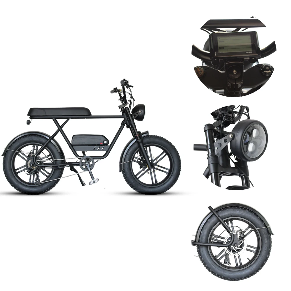 

QUEENE/ super New arrival juiced scrambler bike 48V 750W 1000w Fat tyre cheap electric bike 73