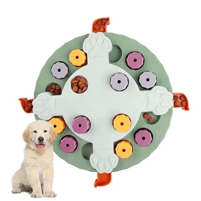 

Designer Dog Toys Treat Dispensing Puzzle Interactive Hidden Food Slow Dog Snuffle Toy, Blue, green, pink