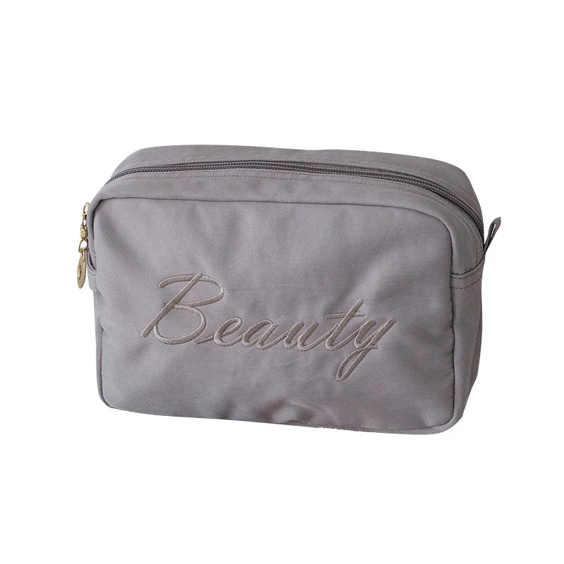 

Embroidery womens large capacity protable waterproof storage carry-on beauty travel makeup bag