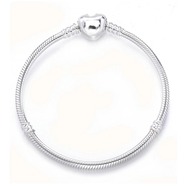 

Most popular items sterling silver gemstone bead high polished heart bracelet, Silver color