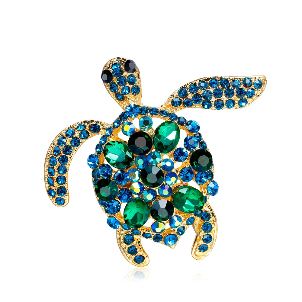 

Graphic Gold-color Rhinestone Turtle Brooches for Women Brooch Pins Jewelry