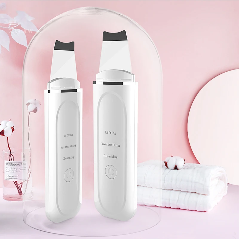 

Ultrasonic Facial Skin Scrubber Deep Face Cleaning Machine Peeling Shovel Ion Deep Face Cleaning Acne Exfoliation Pore Cleaser