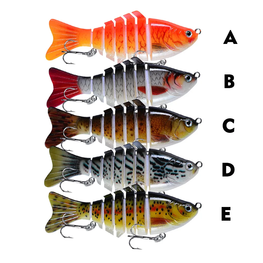 

Sea Fishing Lure Simulation Bait 7sections 10cm 15.5g Moteur Electrique Peche Koder Kabura Carnada Isca Appat Koder Yem Umpan, 5colors