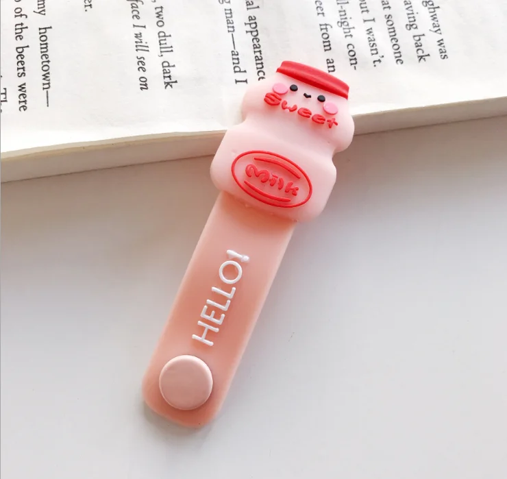 

Cute Cartoon Universal Cable Winder Creative Silicone Charging Cable Snap Organizer Household Storage Tool, As photo