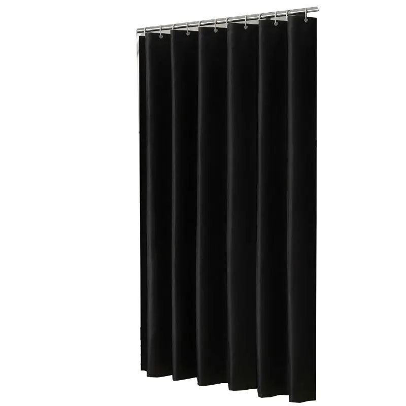 

Free Shipping Plain Black Shower Curtain Liner 280x200cm Waterproof Fabric Bathroom Bath Curtains Large Wide Bathing Cover