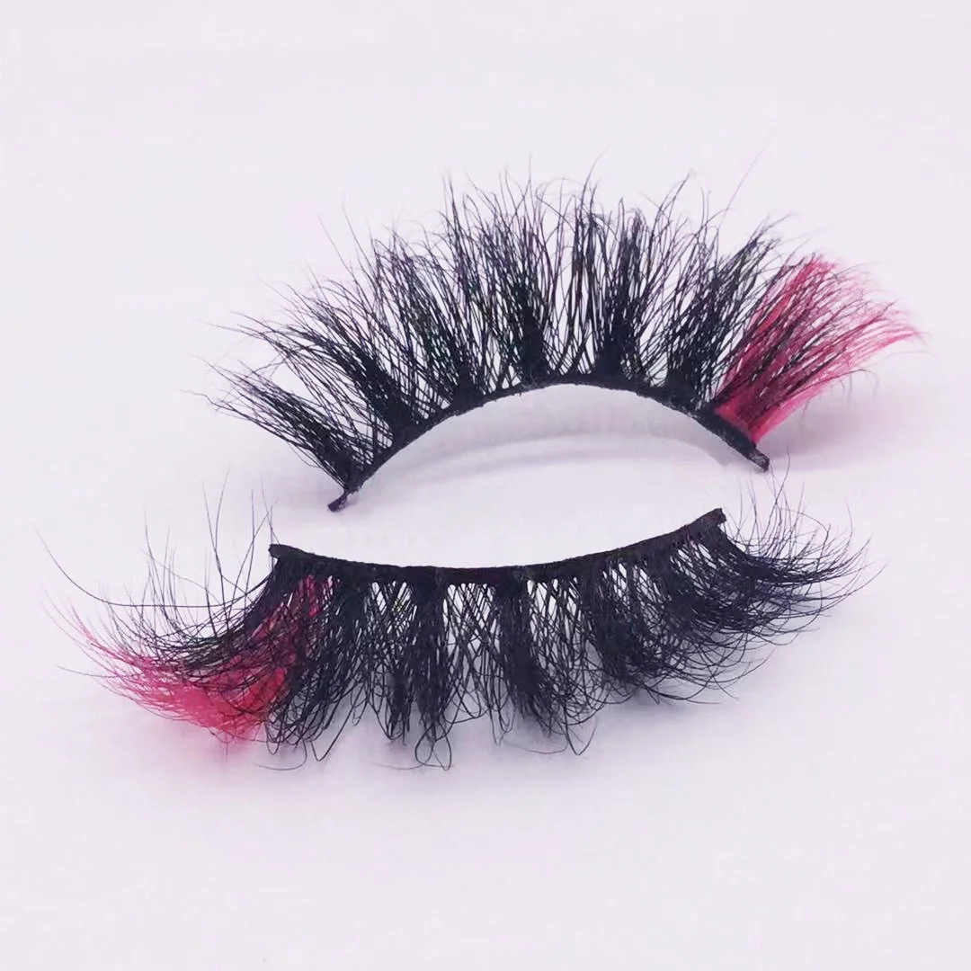 

30 mm 3d c curl handmade false eyelash strip mink eyelash lashes with color, Natural black