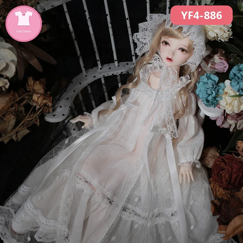 

Factory Sale Doll Clothes High Quality White Doll Dress Pretty Veil Doll Clothes, Support custom