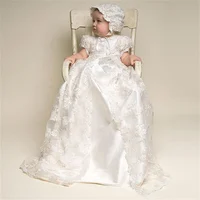 

Vintage baby Infant girl lace white first communion dresses christening gown baptism dress