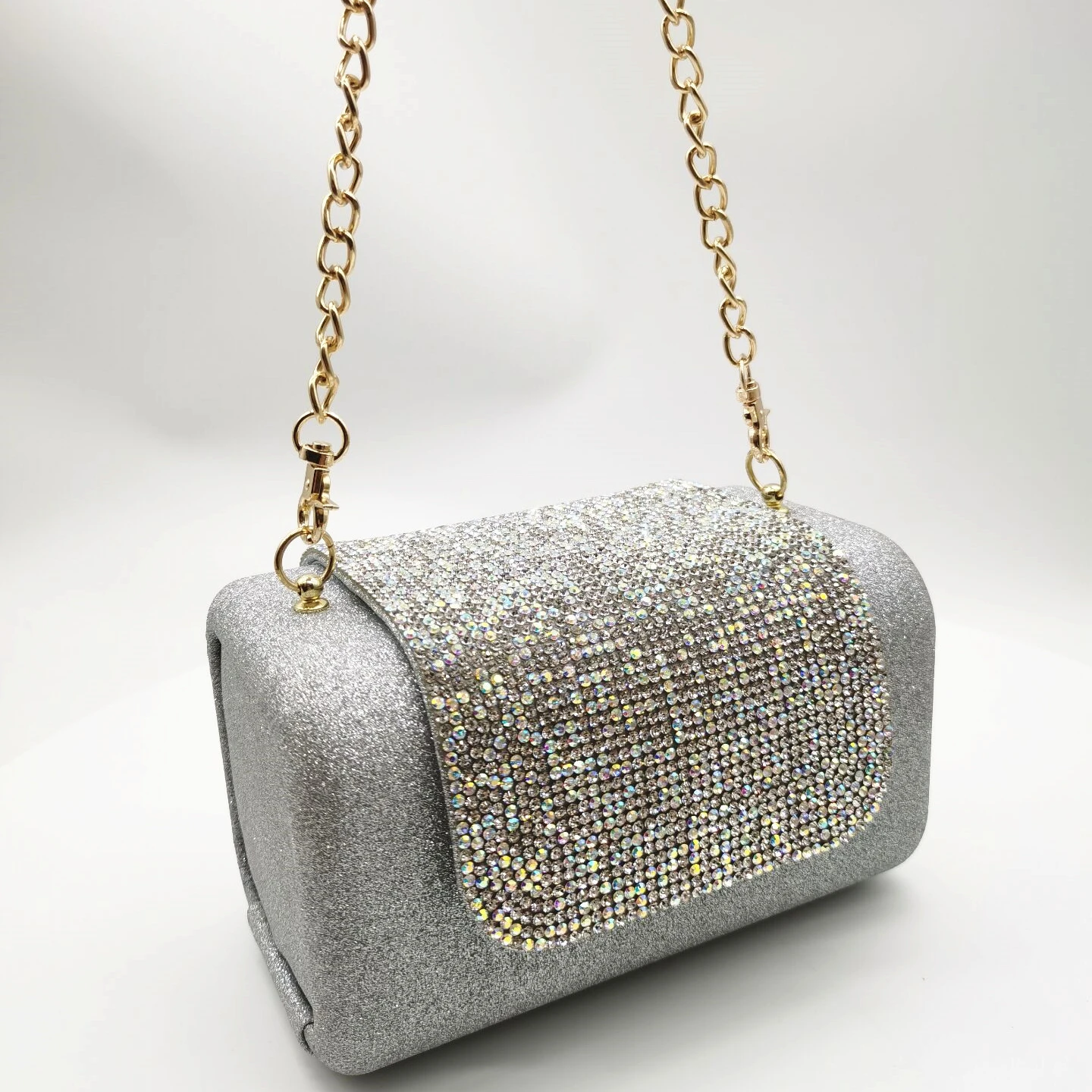 

New arrival Mini metallic square handbag women girls shoulder crossbody bags colorful chains Jelly messenger bags square box