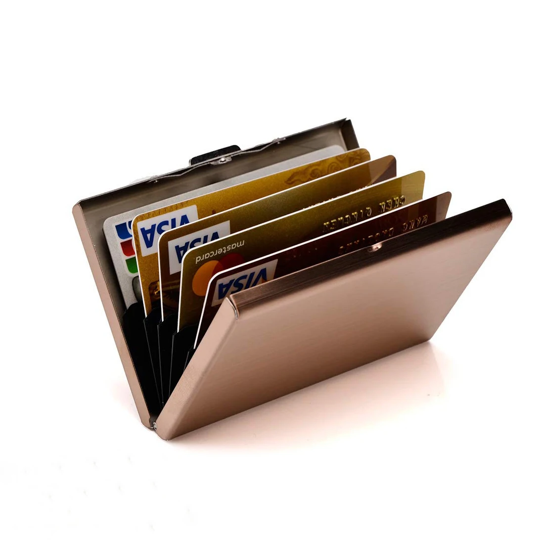 

Quick Shipping Credit Card Holder Stainless Steel Metal ID Card Case RFID Wallets Business Card Holder for Women or Men