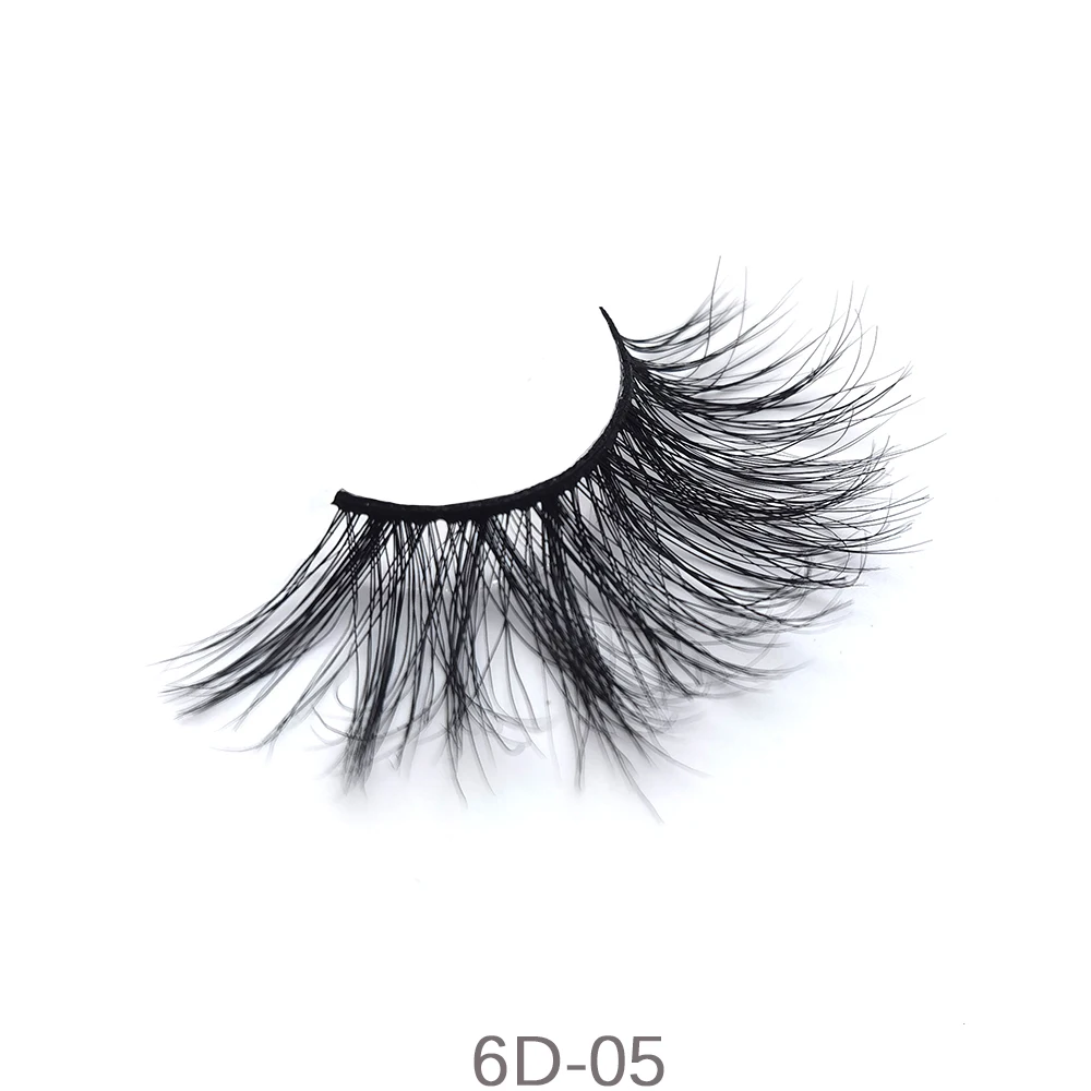 

wholesale 6d 25mm 100% mink eyelashes with acrylic eyelash box, Black