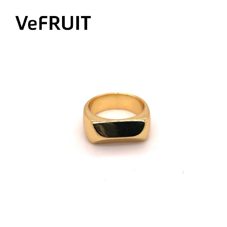 

VeFruit Golden Simple Geometry Ring brass modern costume minimalist jewelry accessories 2021 fashion trendy ins gold ring