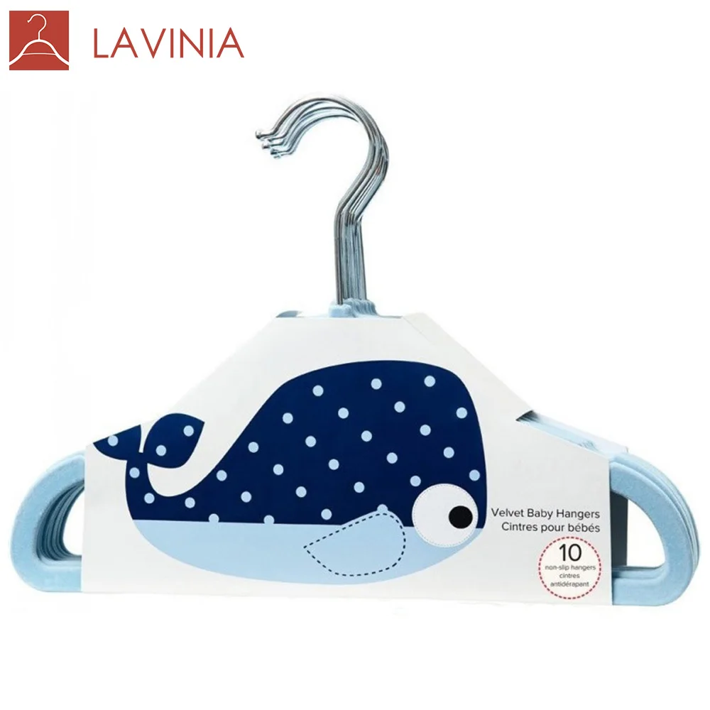 

LAVINIA plastic kids velvet hanger, Any color