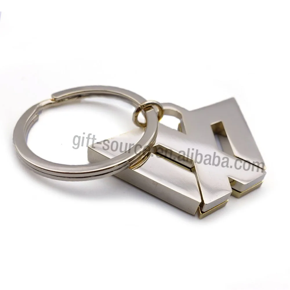 

Fashion innovative gifts double plated gold letter X-man movie metal keychain/stainless steel key chain