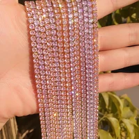 

foxi jewelry new 3mm pink cz women 18k gold diamond tennis necklace