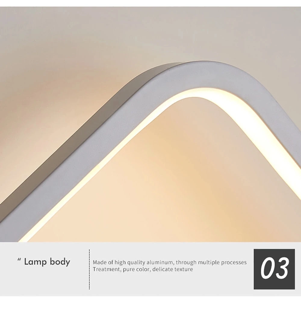 Factory supply 16w creative modern living room square led nordic wall lamp