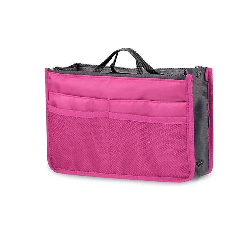 

2021 Large Simple Design Travel Makeup Brush Case Multi Pocket Mesh Cosmetic bag, Orange,yellow,blue,black,rose red,purple,green,pink,grey