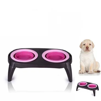 

2021 Amazon New Foldable Silicone Pet Bowl Dog Food and Water Bowl