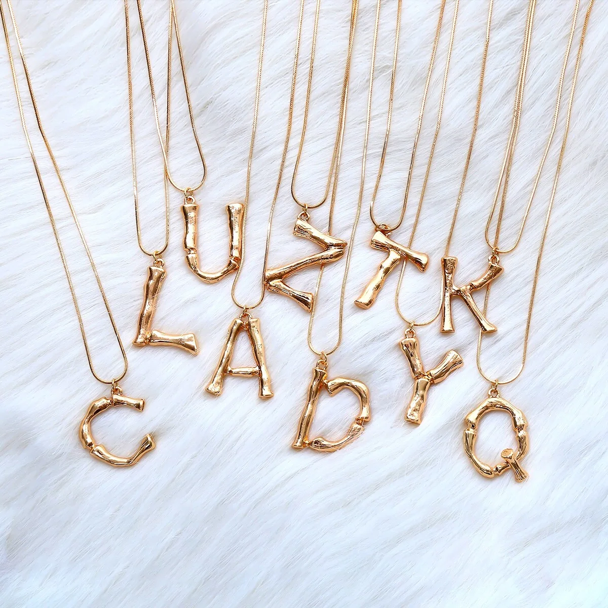 

Hot sale sterling silver A-Z letter necklace for gift silver necklace
