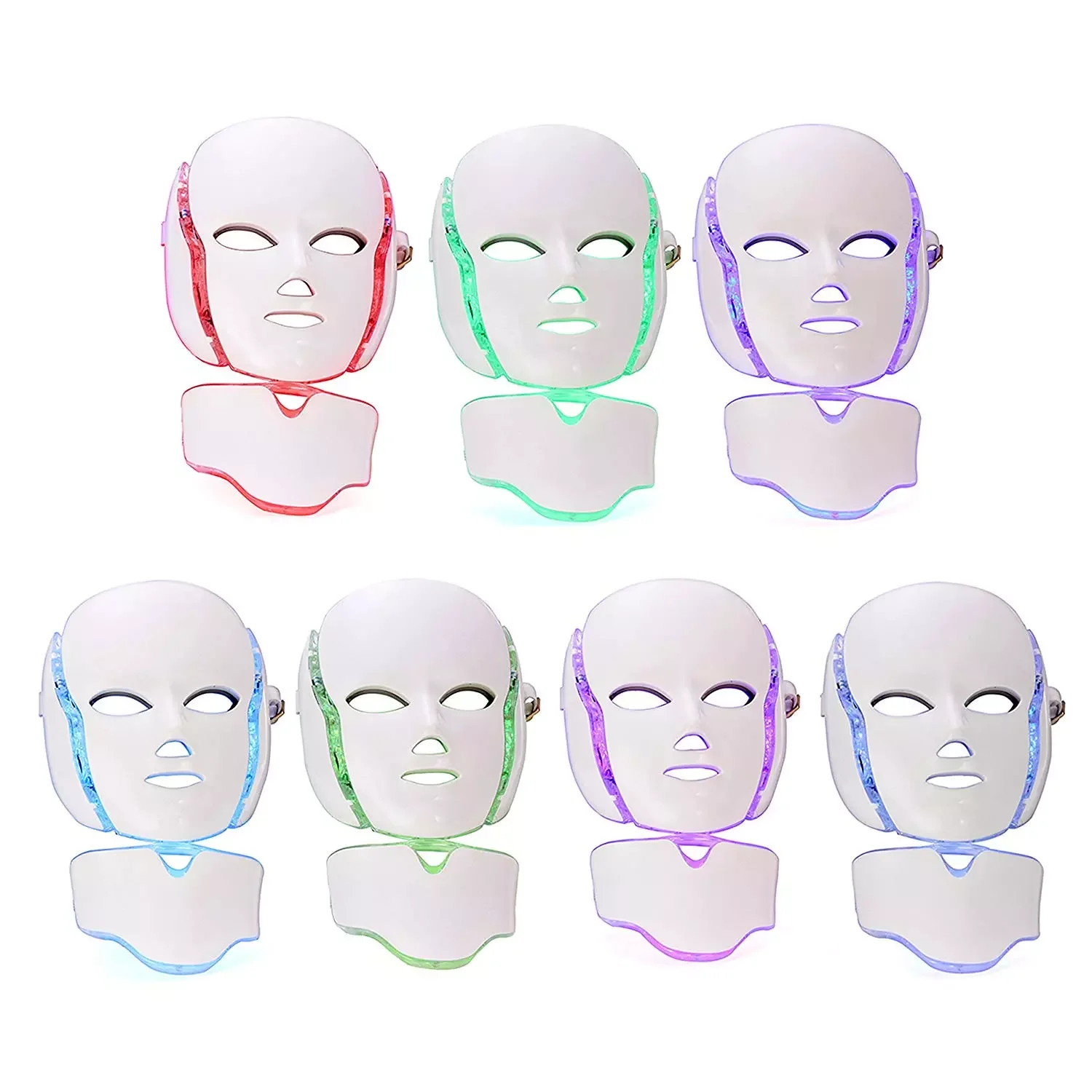 

Newest Facial LED Mask Beauty 7 Color Photon Light Skin Rejuvenation Therapy Facial Skin Care Light Therapy Mask