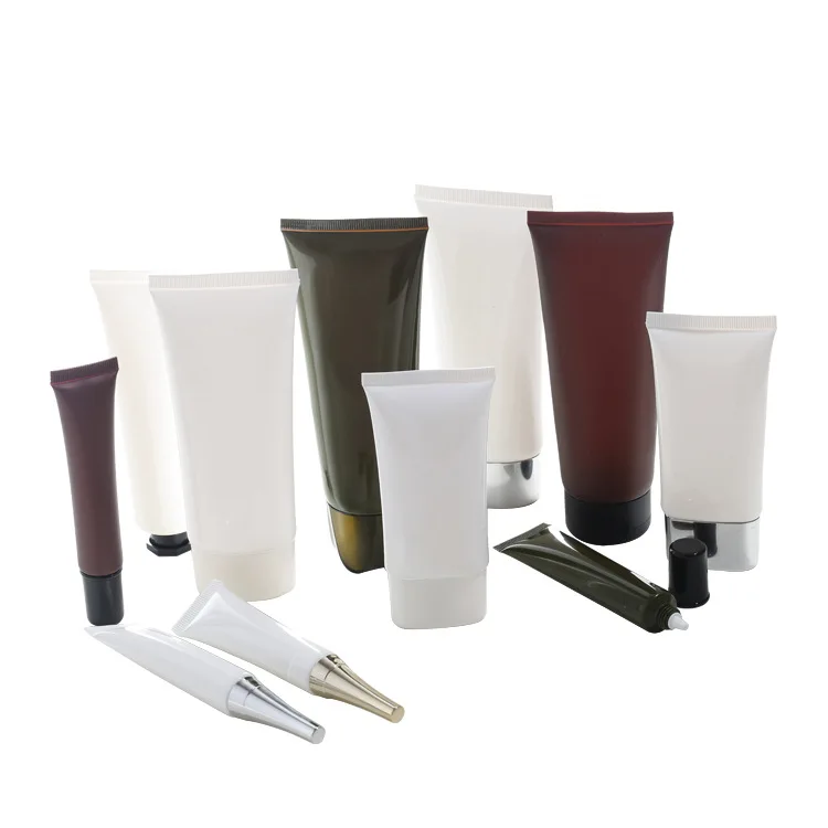 

Multiple capacity soft plastic cosmetic hand cream packaging tubes