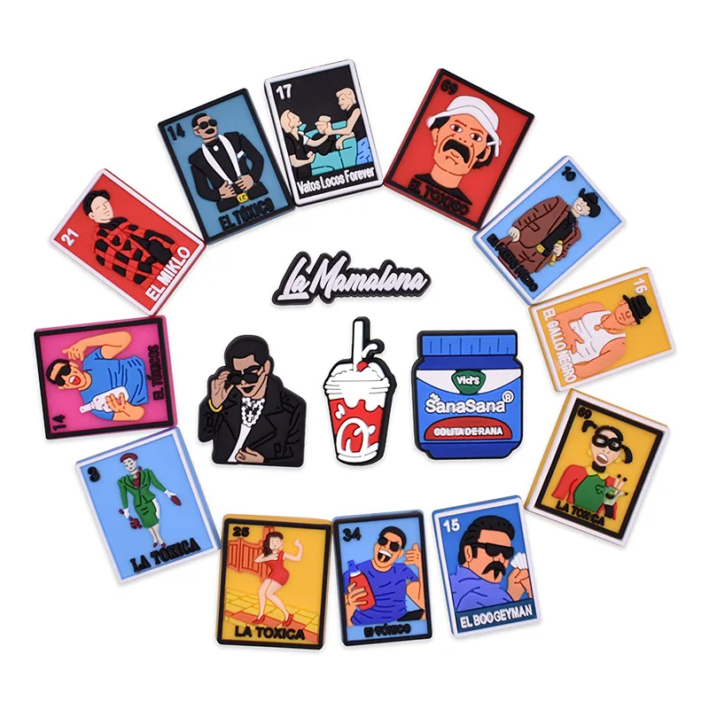 

Customized spot wholesale cartoon character card children boy girl shoes charm, As picture/custom