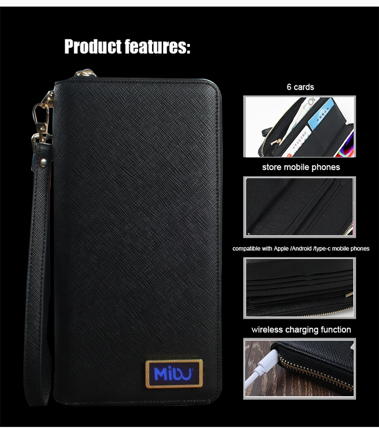 Ultra Slim Portable Charger Wallet Power Bank Travel Wallet With