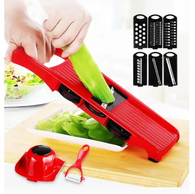 hot selling Ajustable Hand press multifunction vegetable slicer cutter and chopper for Kitchen Accessories