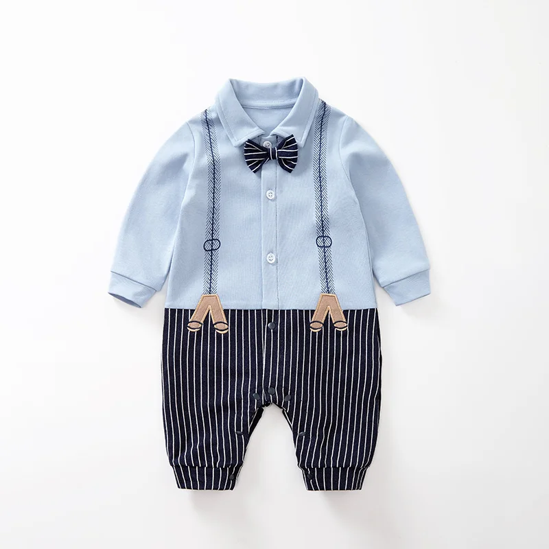 

New spring and autumn cute cartoon BABY BODYSUIT gentleman style