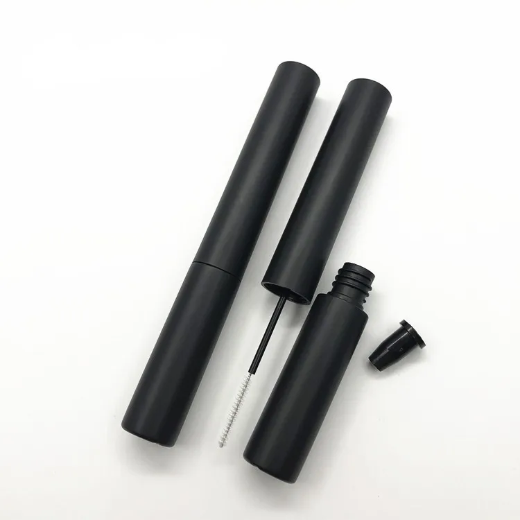 7ml Plastic Black Tube Custom Empty Mascara Tubes With Small Brush