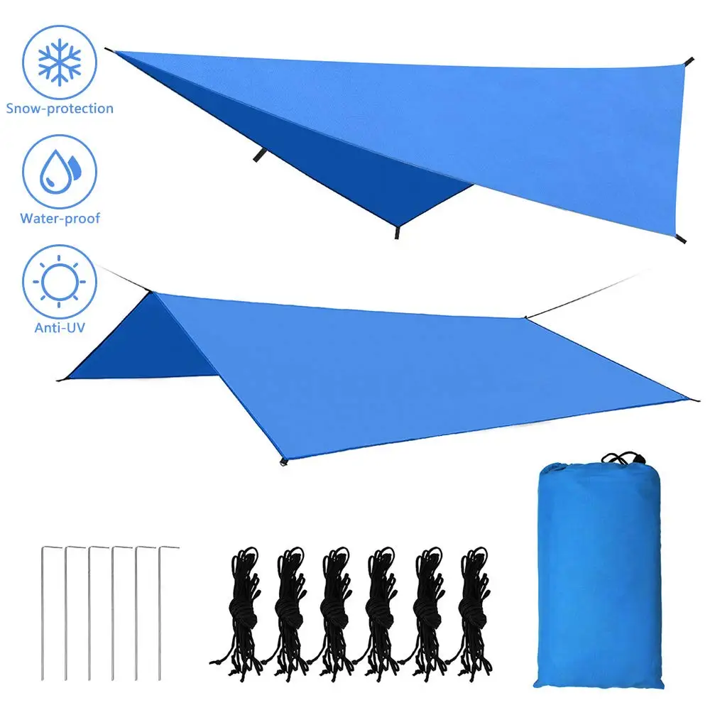 

Waterproof Tarp with UV Protection & Ultralight Ripstop Nylon Camping Tarp- Hammock Rain Fly