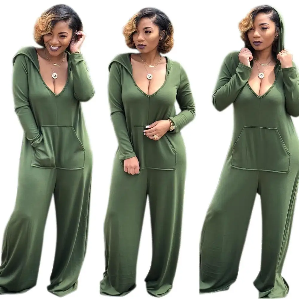 

90703-MX86 2019 autumn long sleeve loose women casual jumpsuits