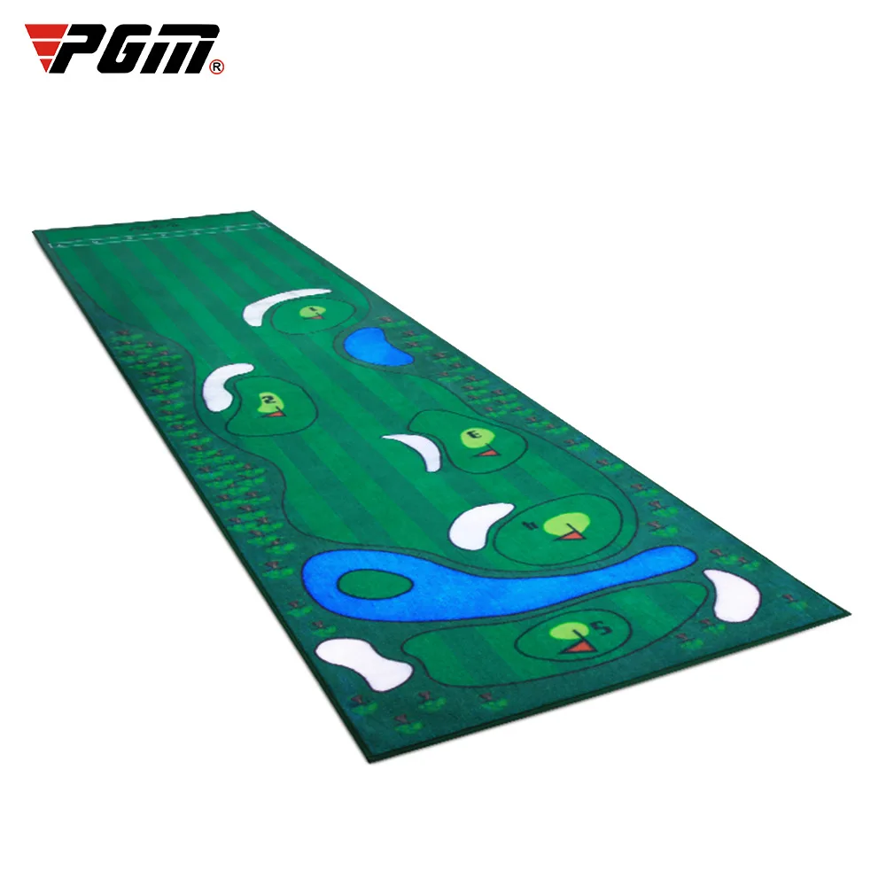

PGM 3m meter indoor golf practice velvet personal custom made training mini putting mat, Green
