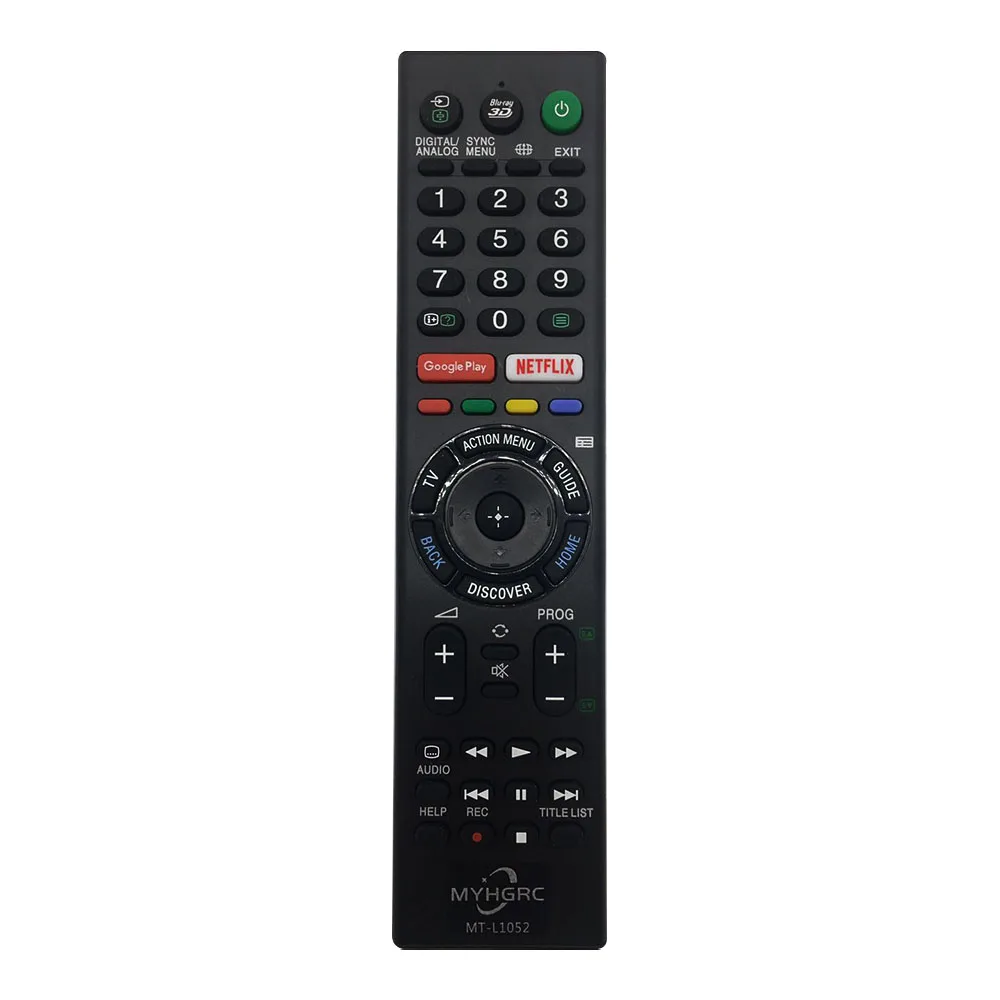 

MT-L1052 Remote Control for Sony Smart TV with Googleplay Netflix REC Button 3D Blu-ray Fernbedienung Replace RMT-TX300U, Balck or oem