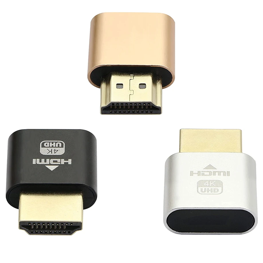 

4K HDMI Dummy Plug HDMI DDC EDID Virtual Display Adapter High Resolution Virtual Monitor Display Emulator Headless Ghost VGA