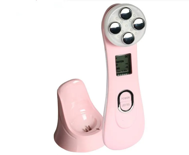 

Cheap price korean skin care 6 in 1 facial machine rf skin tightening machine ultrasonic photon led ion facial beauty device, White