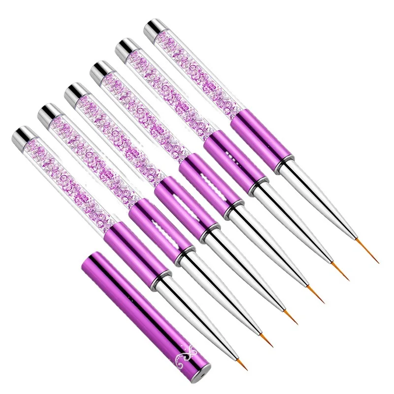 

Fisman Brand New OEM Wholesale Nylon Hair Aluminum Handle Nail Liner Brush