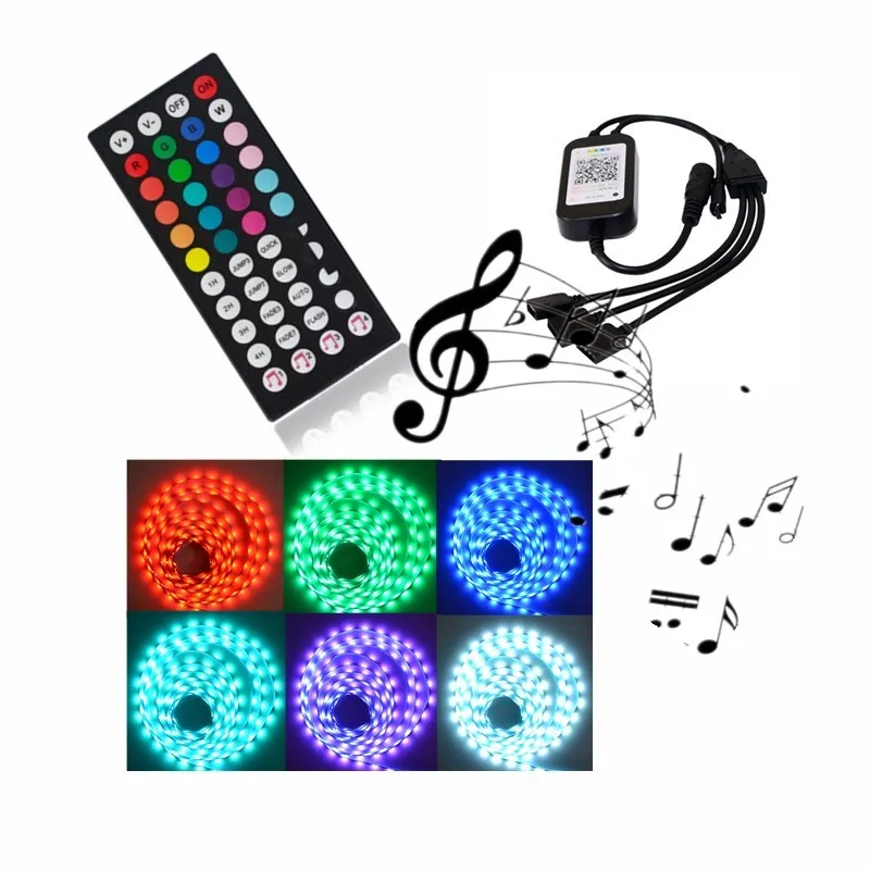 15 meters 4 Channel LED IR Controller RGB Dimming Music Multifunction Controller 12-24VDC With 44 Keys Remote