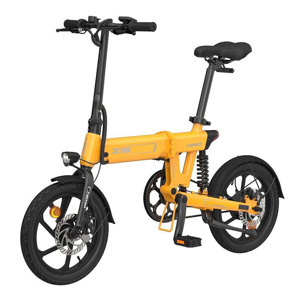 

New HIMO Z16 mini folding moped electric bicycle 16inch fat tire 36v 10ah lithium battery electric bike 250w motorcycle e-bike, Yellow/grey/blue/white