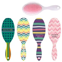 

22.5cm Quality Massage Paddle Nylon Ball Tipped Air Cushion Plastic Raised Grain Hairbrush