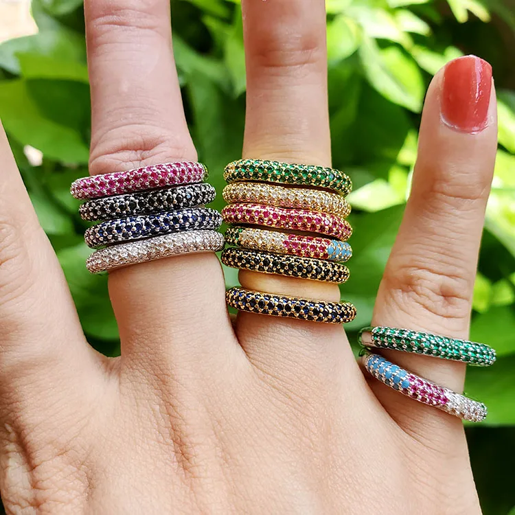 

RM1154 New Arrival Fashion Copper with Cubic Zircon Women Rings,Trendy Brass with CZ Heart Ladies Rings