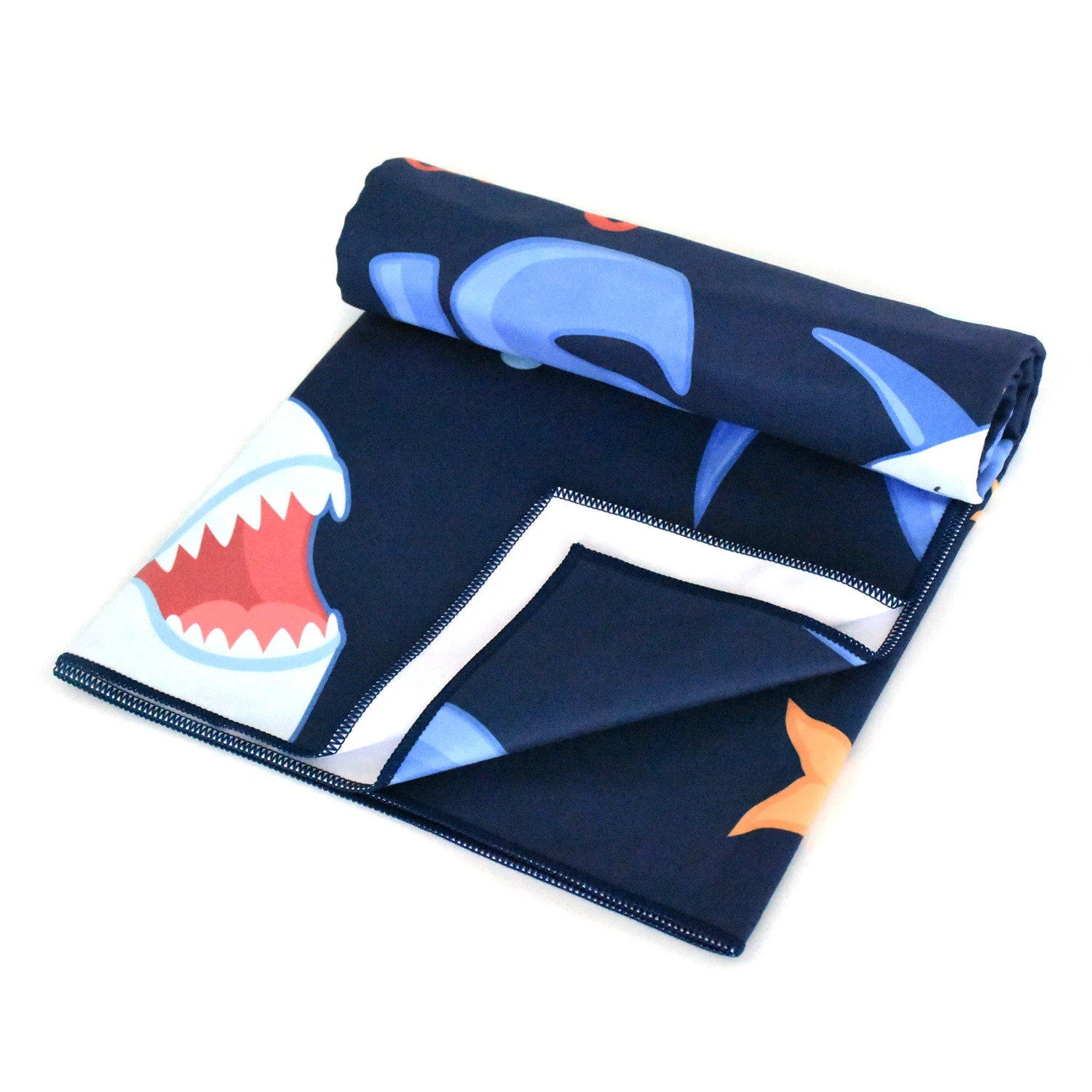 

RPET Digital Sublimated Printed Microfiber Beach Towel Sand Free Proof Recycled Beach Towel with shark pattern