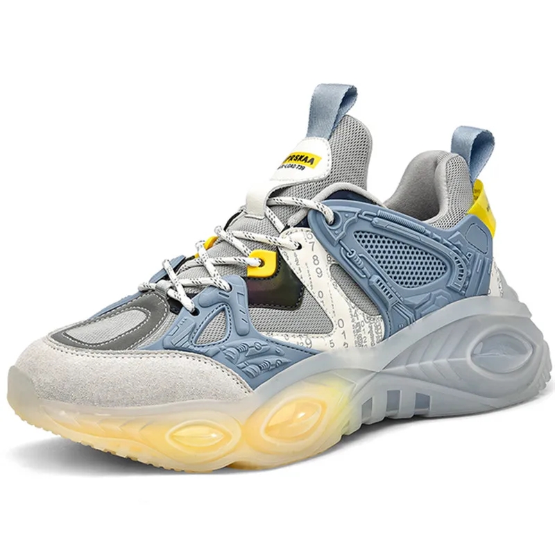 

Dropshipping Custom Logo 2021 Men's Reflective Mesh Chunky Sneakers Casual Shoes for Men New Styles Light Trainers Footwear